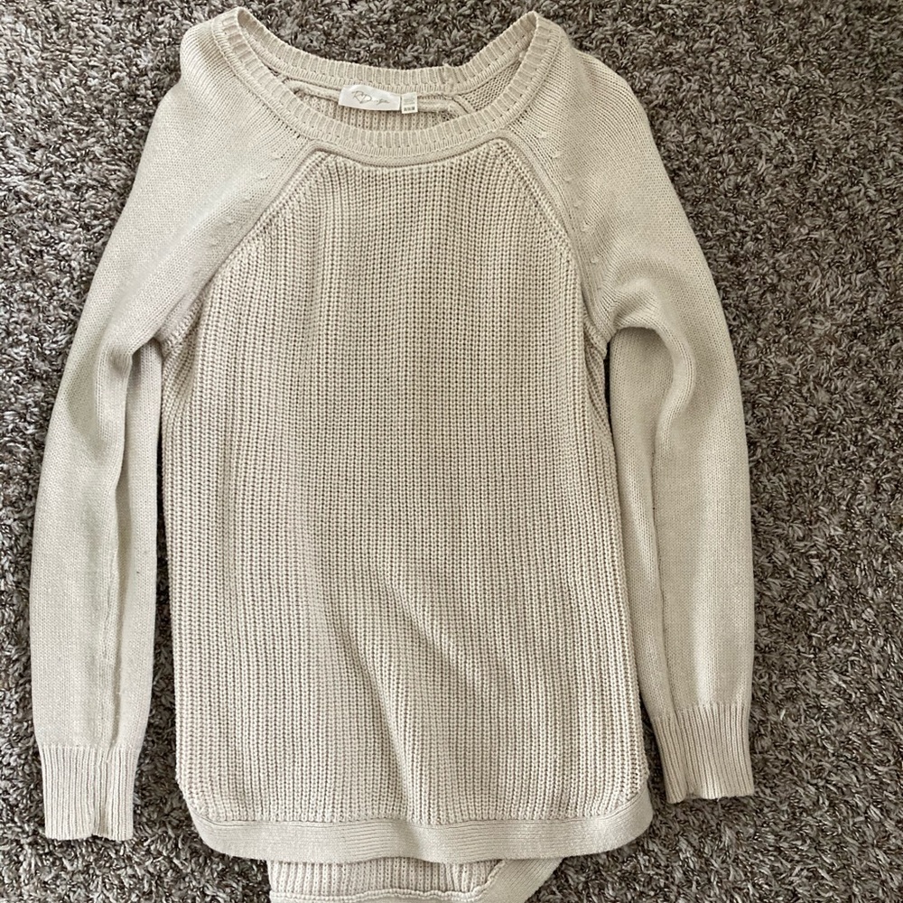Modern neutral knit tunic